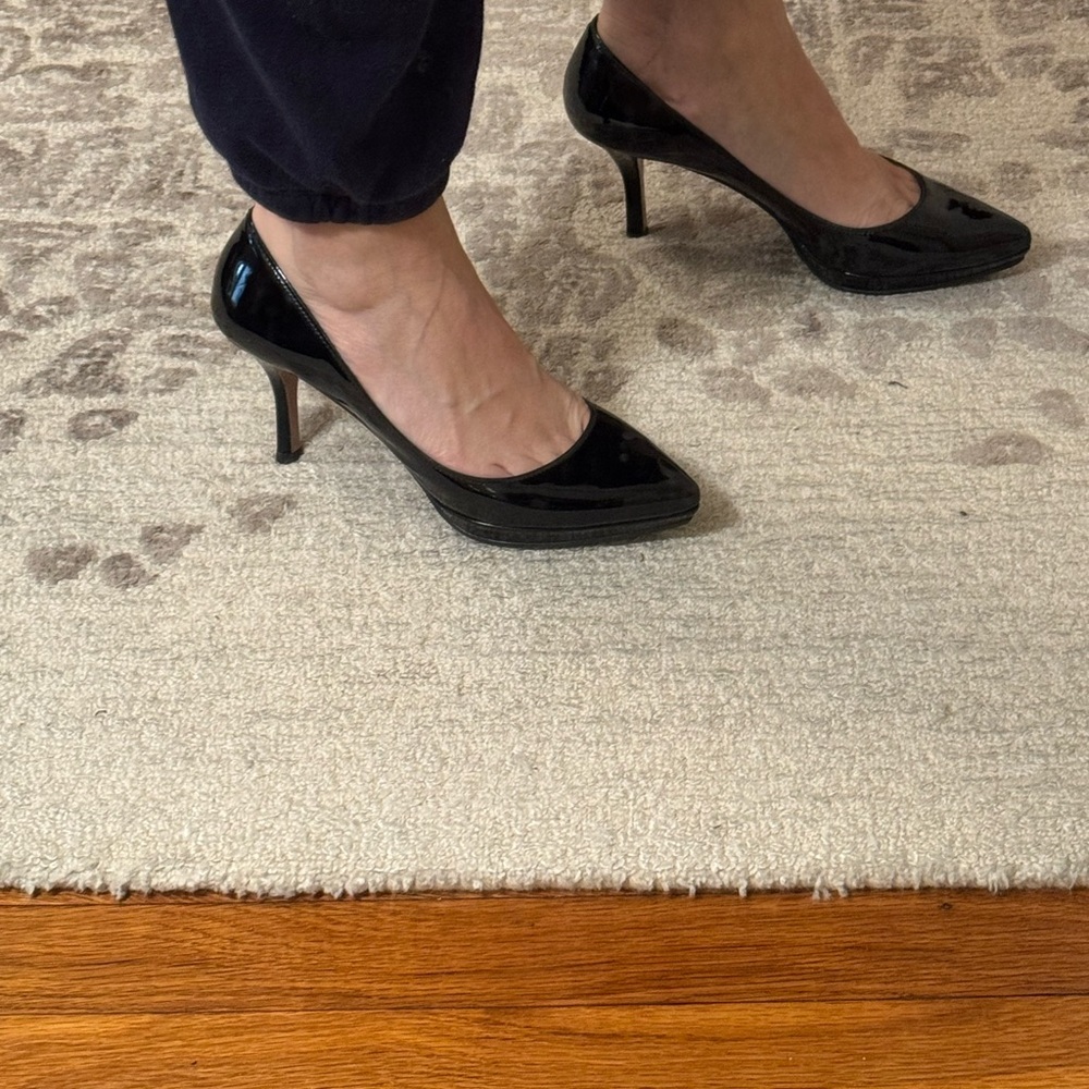Prada Black Patent Leather Heels 36 - image 5